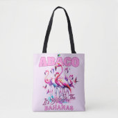 Bahamas Souvenir Gift: Abaco Bahamas Flamingo Tote Bag (Voorkant)