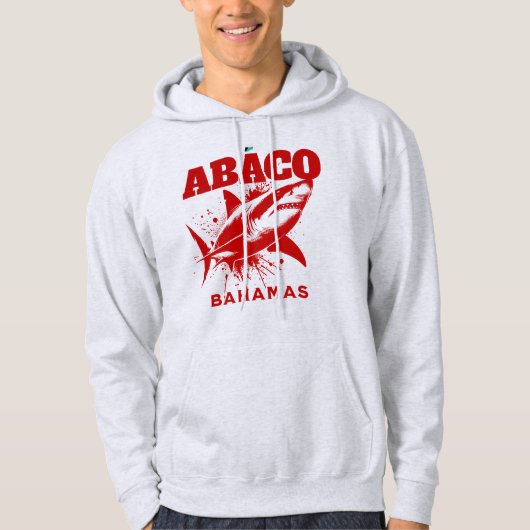 Bahamas Souvenir Gift: Abaco Bahamas haai vis Hoodie (Voorkant)