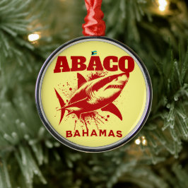 Bahamas Souvenir Gift: Abaco Bahamas haai vis Metalen Ornament