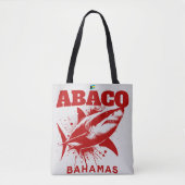 Bahamas Souvenir Gift: Abaco Bahamas haai vis Tote Bag (Voorkant)