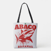 Bahamas Souvenir Gift: Abaco Bahamas haai vis Tote Bag (Achterkant)