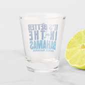 Bahamas Souvenir Gift: Abaco Bahamas Het is beter Shot Glas (Achterkant)