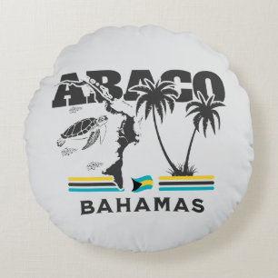 Bahamas Souvenir Gift: Abaco Bahama's Onafhankelij Rond Kussen
