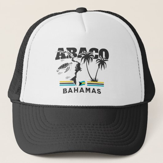 Bahamas Souvenir Gift: Abaco Bahama's Onafhankelij Trucker Pet (Voorkant)