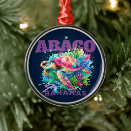 Bahamas Souvenir Gift: Abaco Bahamas Zee Schildpad Metalen Ornament