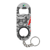 Bahamas Souvenir Gift: Abaco Bahamas Zwemvarkens Mini Flessenopener (Achterkant)