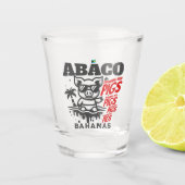 Bahamas Souvenir Gift: Abaco Bahamas Zwemvarkens Shot Glas (Voorkant)