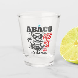 Bahamas Souvenir Gift: Abaco Bahamas Zwemvarkens Shot Glas