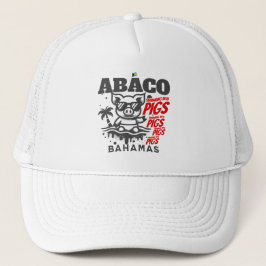 Bahamas Souvenir Gift: Abaco Bahamas Zwemvarkens Trucker Pet
