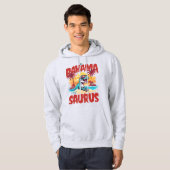 Bahamas Souvenir Gift: Bimini Bahama Saurus T-Rex Hoodie (Voorkant volledig)