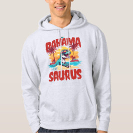 Bahamas Souvenir Gift: Bimini Bahama Saurus T-Rex Hoodie