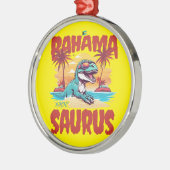 Bahamas Souvenir Gift: Bimini Bahama Saurus T-Rex Metalen Ornament (Links)