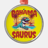 Bahamas Souvenir Gift: Bimini Bahama Saurus T-Rex Metalen Ornament (Voorkant)