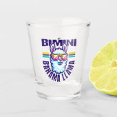 Bahamas Souvenir Gift: Bimini Bahamas Bahama Llama Shot Glas (Voorkant)