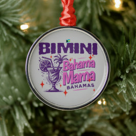 Bahamas Souvenir Gift: Bimini Bahamas Bahama Mama Metalen Ornament