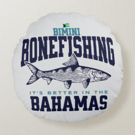 Bahamas Souvenir Gift: Bimini Bahamas Bonefishing Rond Kussen