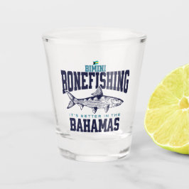 Bahamas Souvenir Gift: Bimini Bahamas Bonefishing Shot Glas