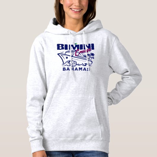 Bahamas Souvenir Gift: Bimini Bahamas Cruise Hoodie (Voorkant)