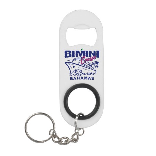 Bahamas Souvenir Gift: Bimini Bahamas Cruise Mini Flessenopener (Voorkant)