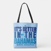 Bahamas Souvenir Gift: Bimini Bahamas Cruise Tote Bag (Achterkant)