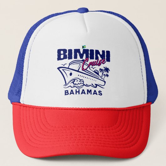 Bahamas Souvenir Gift: Bimini Bahamas Cruise Trucker Pet (Voorkant)
