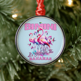 Bahamas Souvenir Gift: Bimini Bahamas Flamingo Metalen Ornament