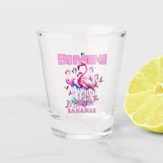Bahamas Souvenir Gift: Bimini Bahamas Flamingo Shot Glas