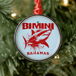 Bahamas Souvenir Gift: Bimini Bahamas haai vis Metalen Ornament