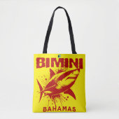 Bahamas Souvenir Gift: Bimini Bahamas haai vis Tote Bag (Voorkant)
