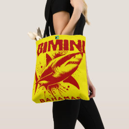 Bahamas Souvenir Gift: Bimini Bahamas haai vis Tote Bag