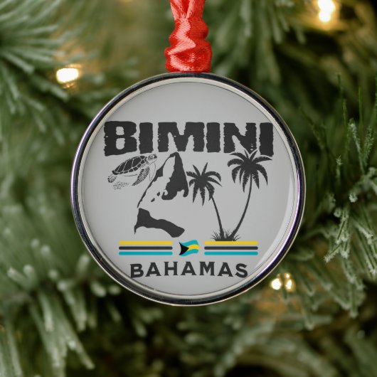 Bahamas Souvenir Gift: Bimini Bahama's Onafhankeli Metalen Ornament (Boom)