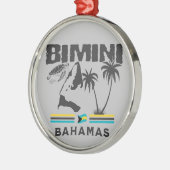 Bahamas Souvenir Gift: Bimini Bahama's Onafhankeli Metalen Ornament (Links)