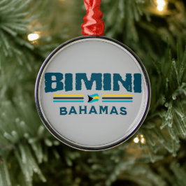 Bahamas Souvenir Gift: Bimini Bahama's Onafhankeli Metalen Ornament