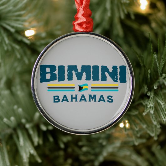Bahamas Souvenir Gift: Bimini Bahama's Onafhankeli Metalen Ornament (Boom)