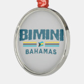 Bahamas Souvenir Gift: Bimini Bahama's Onafhankeli Metalen Ornament (Links)