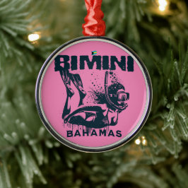 Bahamas Souvenir Gift: Bimini Bahamas Snorkelen Metalen Ornament