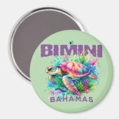 Bahamas Souvenir Gift: Bimini Bahamas Zee Schildpa Magneet (Voorkant / Achterkant)