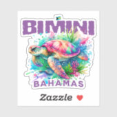 Bahamas Souvenir Gift: Bimini Bahamas Zee Schildpa Sticker (Vel)