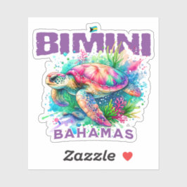 Bahamas Souvenir Gift: Bimini Bahamas Zee Schildpa Sticker