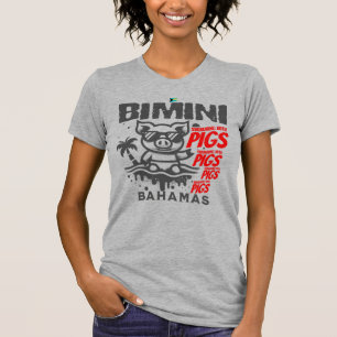Bahamas Souvenir Gift: Bimini Bahamas Zwemvarken T-shirt