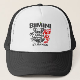 Bahamas Souvenir Gift: Bimini Bahamas Zwemvarken Trucker Pet