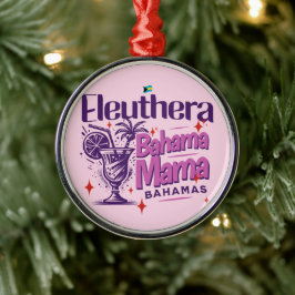 Bahamas Souvenir Gift: Eleuthera Bahama Mama Metalen Ornament