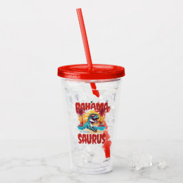 Bahamas Souvenir Gift: Eleuthera Bahama Saurus Acryl Drinkbeker