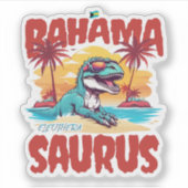 Bahamas Souvenir Gift: Eleuthera Bahama Saurus Sticker (Voorkant)