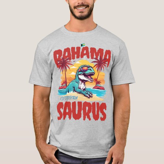 Bahamas Souvenir Gift: Eleuthera Bahama Saurus T-shirt (Voorkant)