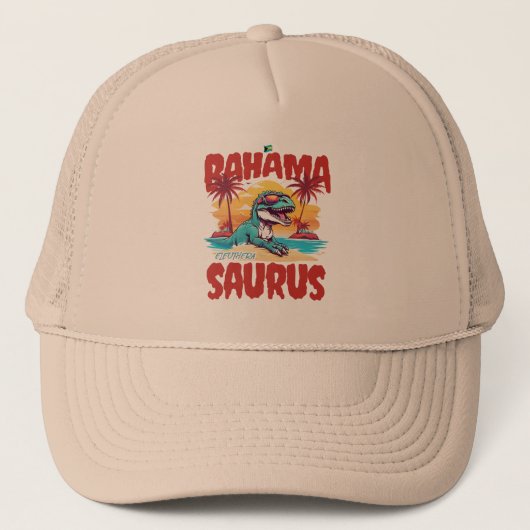 Bahamas Souvenir Gift: Eleuthera Bahama Saurus Trucker Pet (Voorkant)
