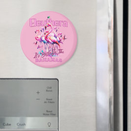Bahamas Souvenir Gift: Eleuthera Bahamas Flamingo Magneet