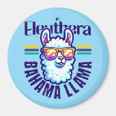 Bahamas Souvenir Gift: Eleuthera Bahamas Llama Magneet (Voorkant)
