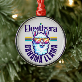 Bahamas Souvenir Gift: Eleuthera Bahamas Llama Metalen Ornament
