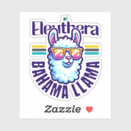 Bahamas Souvenir Gift: Eleuthera Bahamas Llama Sticker